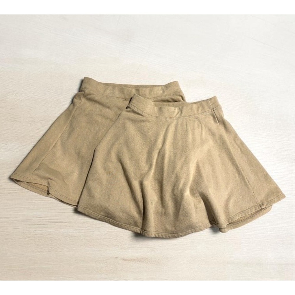 Children's Place XXL SZ 16 Girls Uniform French Terry Skort 2-Pack - Tan